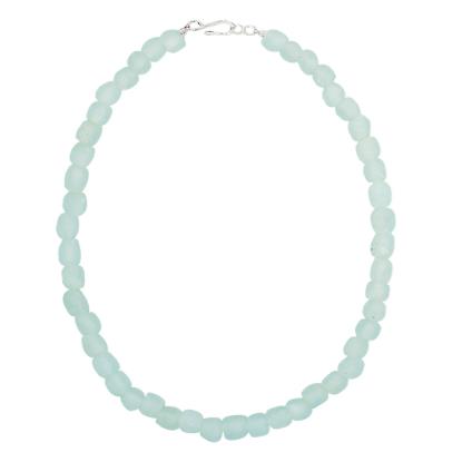 Glass pearls Collection (coordinated pieces): Glass Pearls Necklace - White