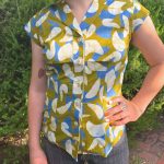 Retro Blouse -Mod Mustard Organic Cotton