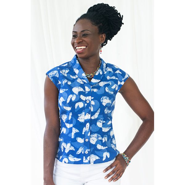 Women's Retro Blouse Green Rings 
