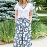 Women's Trousers Painted Floral Charcoal Organic Cotton