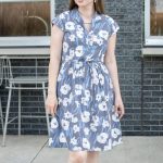 Retro Dresses -Floral Charcoal Organic Cotton