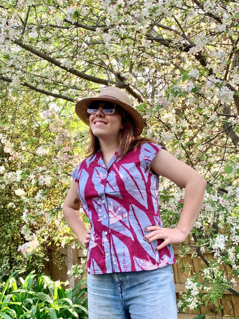 Retro Blouse-Birds of Paradise Organic Cotton