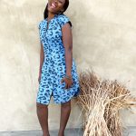 Harbor Dress-  Rawr Blue Organic Cotton Fair trade
