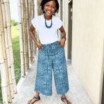 Women's Trousers Teal Radiance Organic Cotton