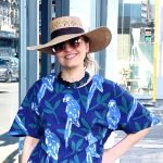 Kama Blouse-Parrots Navy Organic Cotton