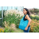 Bucket Bag: Toffee – Teal-Organic Cotton