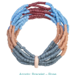 Recycled Glass Azonto Rose Bracelet