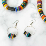 Recycled Glass Earrings- Rock Candy coordinated